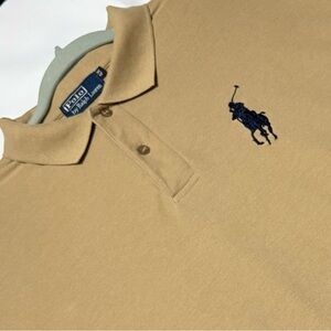 Polo Ralph Lauren Size 4X Big Pony Mesh Beige Polo Shirt Excellent